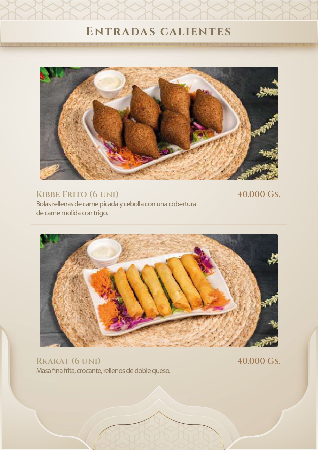 Portada del Menú Halal's